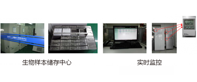  樣本中心實拍設備、冰箱、溫度計等圖 